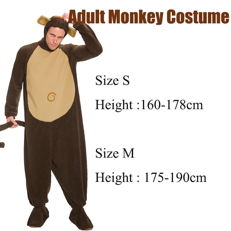 Adult Animal Cosplay 2022 Family Monkey Costume Baby Toddler Monkey Halloween Costume