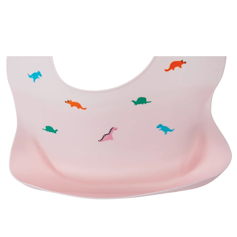 Baby Bib Waterproof Soft Silicone Scarf Summer Cute Cherry Print Adjustable Bibs Burp Cloths Baby Feeding Aprons Kids Eating
