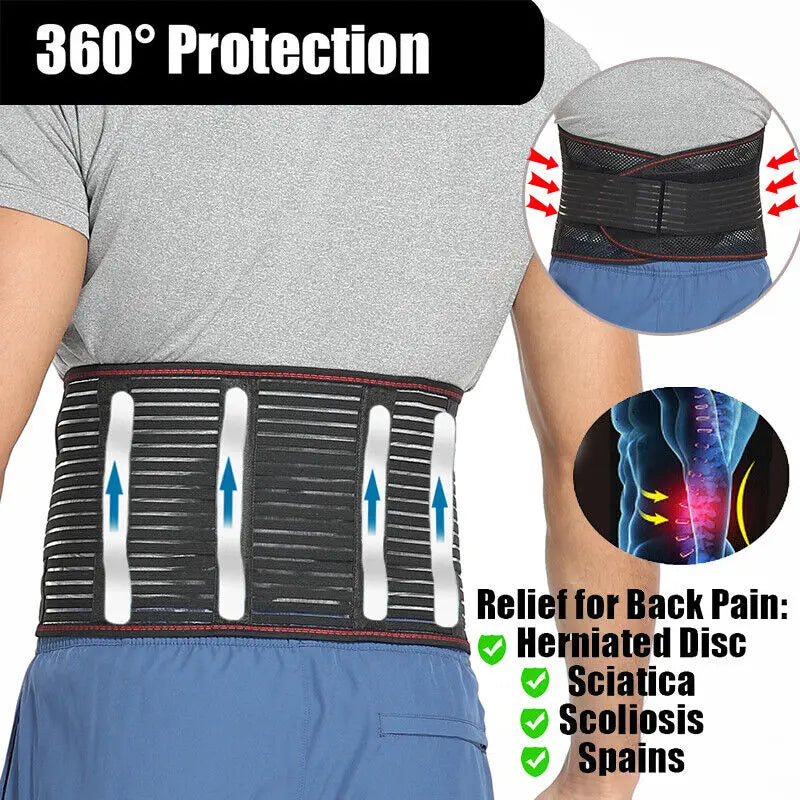 Back Support Belt for Men Women Lumbar Braces Orthopedic Protection Spine Support Belt Pain Relief Brace Waist Trainer Corset