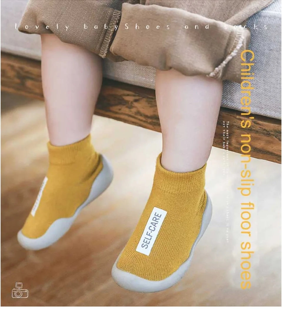Baby Sock Shoes Anti Slip Toddler First Walking Shoe Child Infant Floor Booties Newborn Rubber Sole Indoor Slippers for Boy Girl