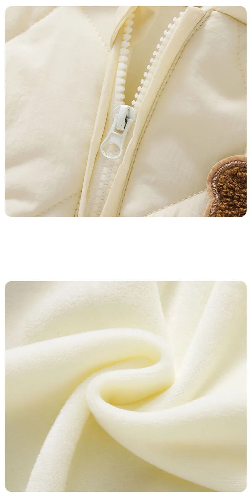  Winter Baby Outwear Clothing Fur Lining Warm Thick Toddler Girl's Boy's Rompers Cartoon Bear Infant Jumpsuit