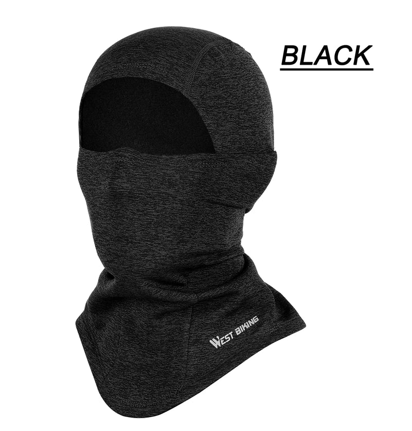 WEST BIKING Winter Cycling Scarf Fleece Keep Warm Balaclava Men Women Bicycle Hat Headwear Ski Helmet Liner Windproof Sport Cap