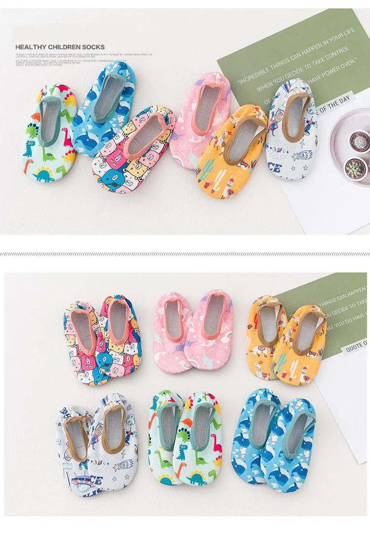 Children Swimming Surf Sports Sneakers Summer Boy Girl Non-Slip Aqua Swim Socks Baby Kids Cartoon Animal Pool Beach Water Shoes