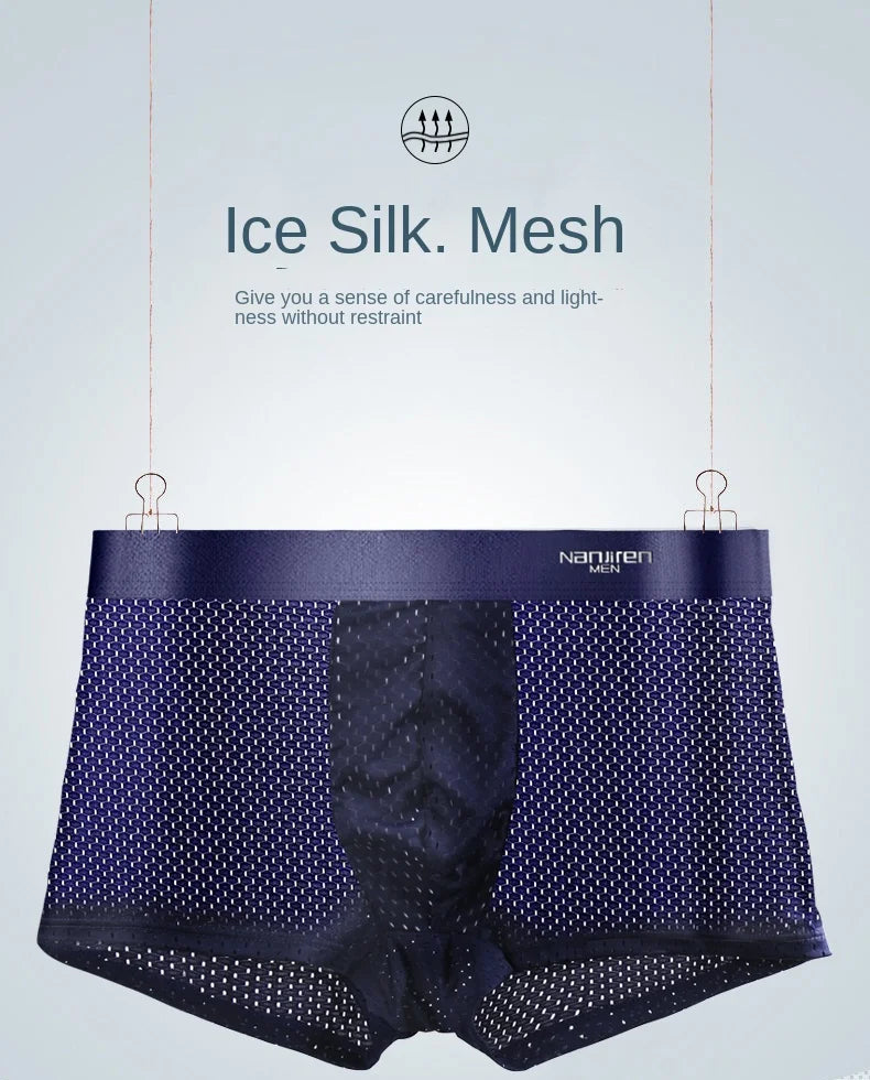 Men Panties Male Underpants Man Pack Shorts Boxers Underwear Slip Homme Calzoncillos Bamboo Hole U Convex Pouch Large Size 5XL