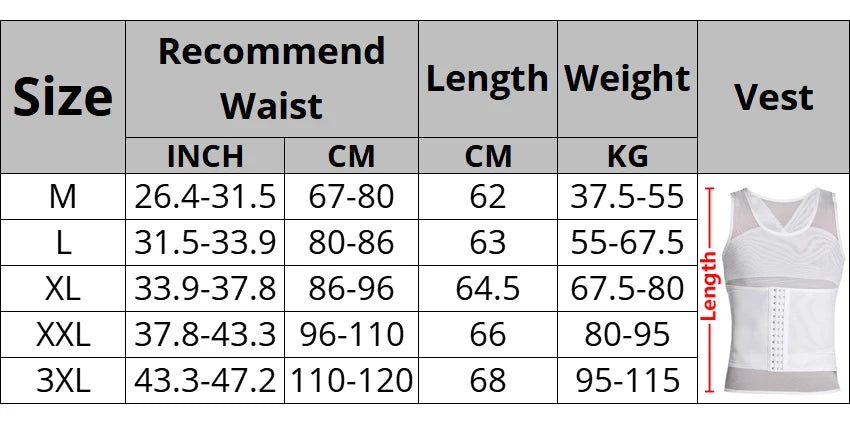 Mens Body Shaper Compression Vest Abdomen Shapewear Tummy Slimming Sheath Gynecomastia Shapers Corset Waist Trainer Fajas Tops
