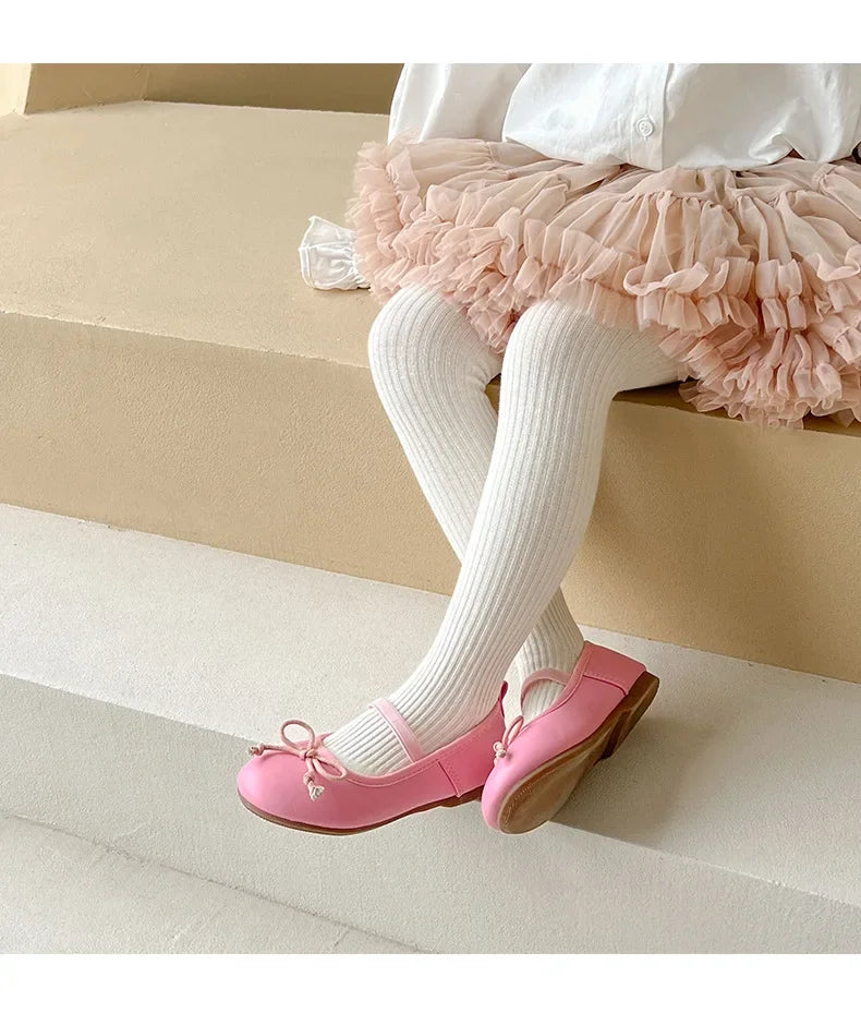 Baby Boys Girls School Student Uniform Pantyhose Pants Striped Leggings Tights Solid Stretch Kids Children Knitting Trousers