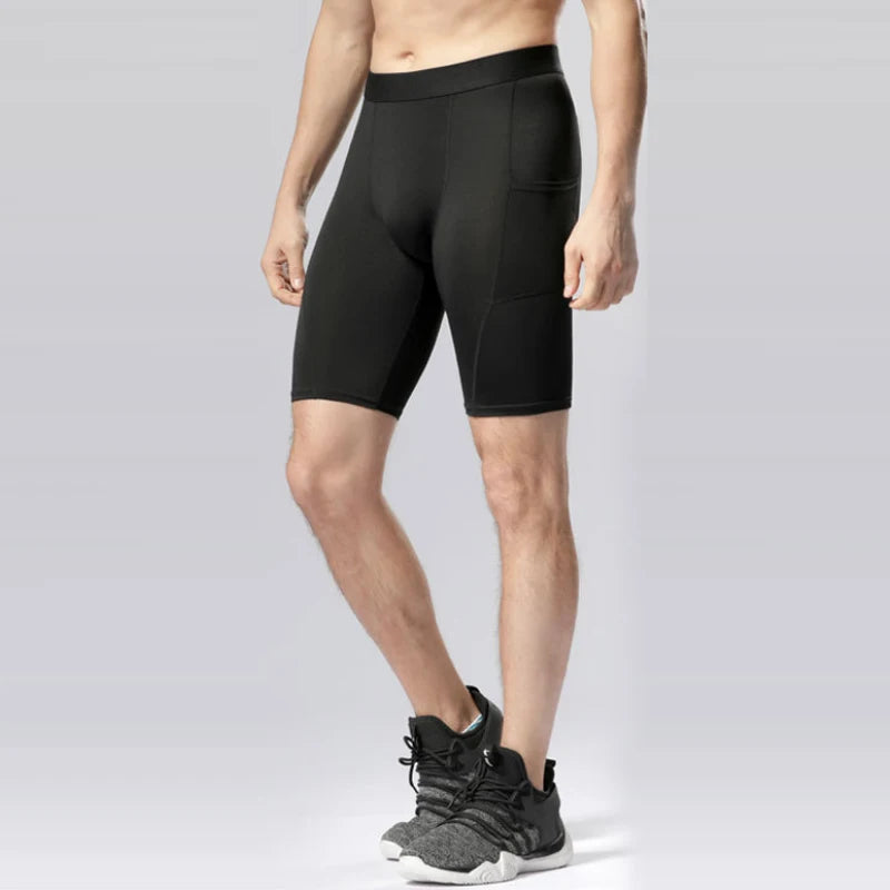 Summer Men Crossfit Shorts Compression Running Gym Shorts Quick Dry Fitness Basketball Shorts Male Training Tights Gym Clothing