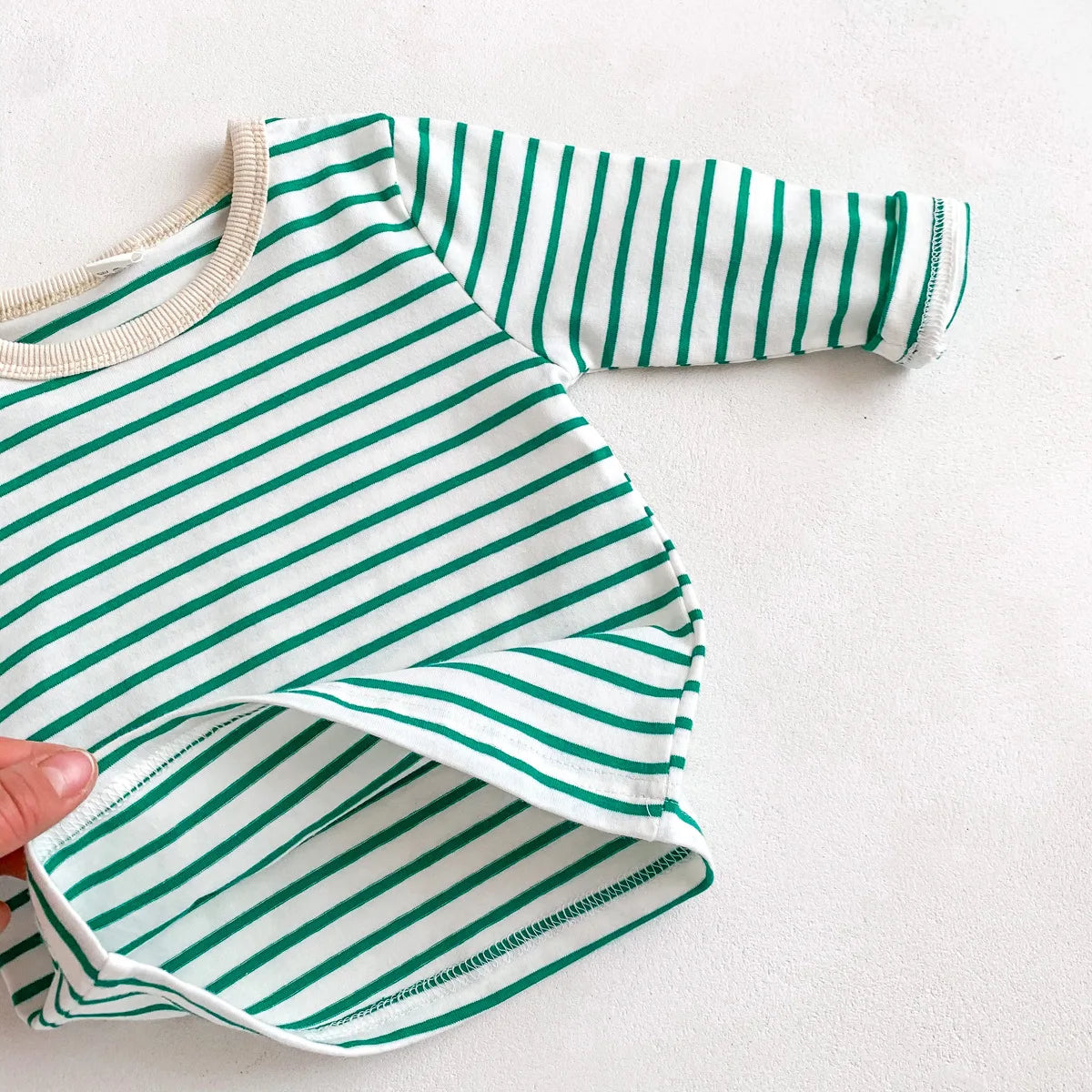 Infant Newborn Girls Boys Autumn Full Sleeve Striped Top Tees Kids Baby Casual Bottoming Shirts Toddler T-shirts Cotton Clothing