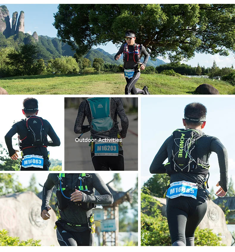 AONIJIE Unisex E4076 Running Race Number Belt Waist Pack Bib Holder for Triathlon Marathon Race Cycling Motor with 6 Gel Loops