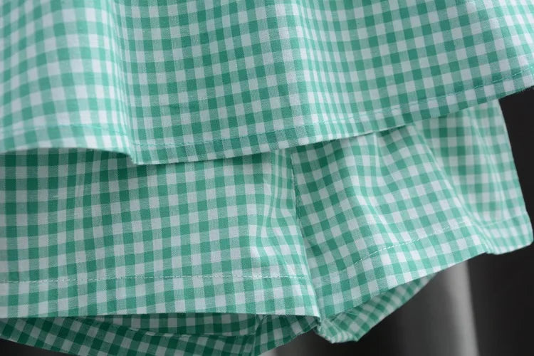 Summer Clothing Sets Baby Girl Cute Fruit Cotton Girls Plaid Sweet Princess 2pcs Suit Children's Clothing Kids Vestidos