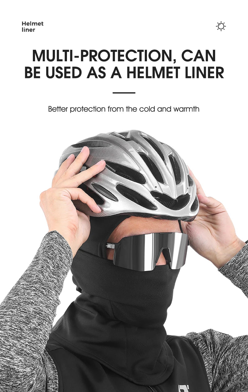 WEST BIKING Winter Cycling Scarf Fleece Keep Warm Balaclava Men Women Bicycle Hat Headwear Ski Helmet Liner Windproof Sport Cap