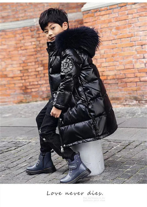 Boys Down Jacket Coat Overcoat Cotton 2023 Lovey Warm Thicken Winter Plus Size Children's Clothing