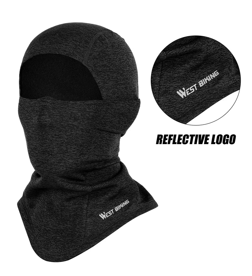 WEST BIKING Winter Cycling Scarf Fleece Keep Warm Balaclava Men Women Bicycle Hat Headwear Ski Helmet Liner Windproof Sport Cap