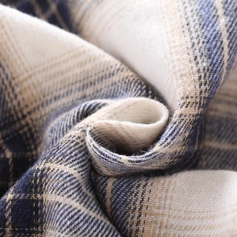 2024 Korean Fashion Children Tops Boys Buffalo Plaid Flannel Shirt Baby Casual Shirt Outerwear Clothes Autumn Girls Blouses 0-5T