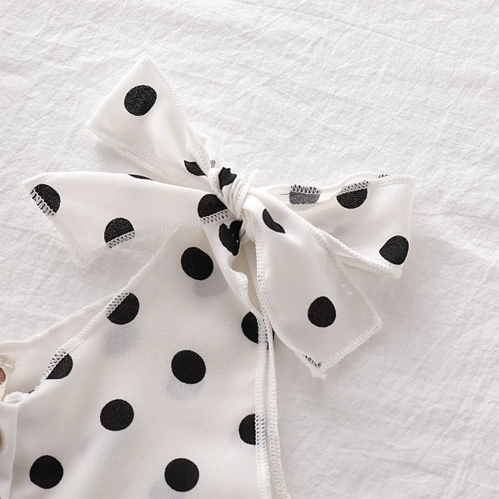Kids Overalls New Polka Dot Baby Girls Clothes Baby Rompers Kids Jumpsuit Summer Sleeveless Button 1-5Y Girls Outfits