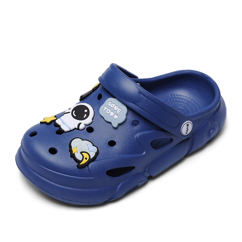 2023 New Girls Clogs Children Sandals 6-12 Years Kids Casual Summer Shoes Sports Soft Thick Sole Slippers for Girl