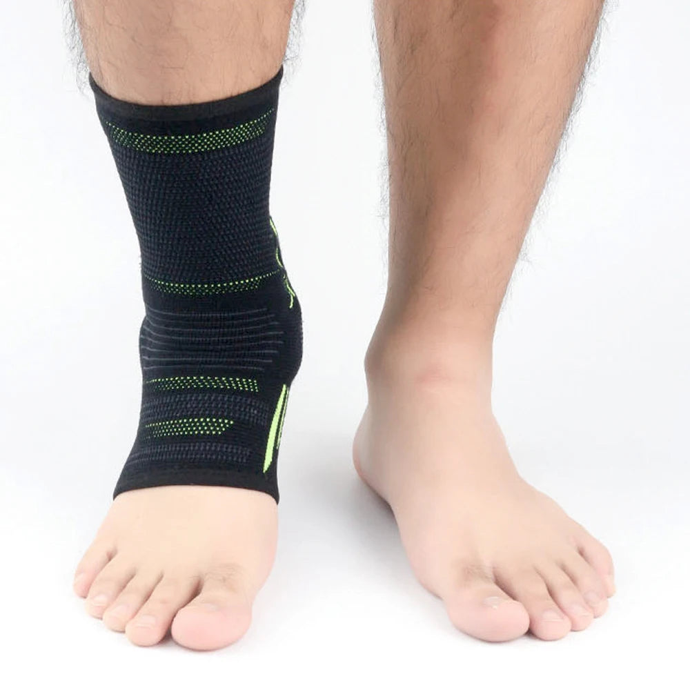 1Pcs Ankle Compression Sleeve for Women/Men,Ankle Brace with Silicone Gel, Toeless Compression Sock for Arch & Heel Pain Relief