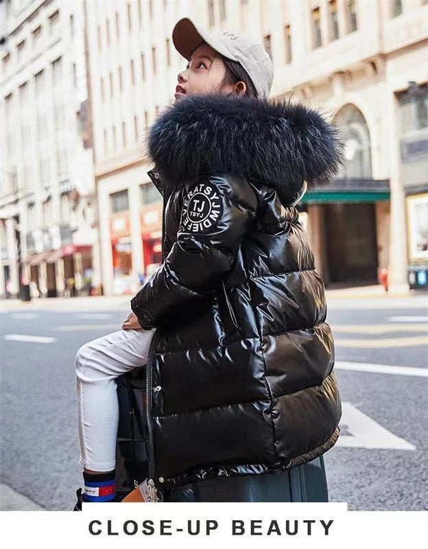 Boys Down Jacket Coat Overcoat Cotton 2023 Lovey Warm Thicken Winter Plus Size Children's Clothing