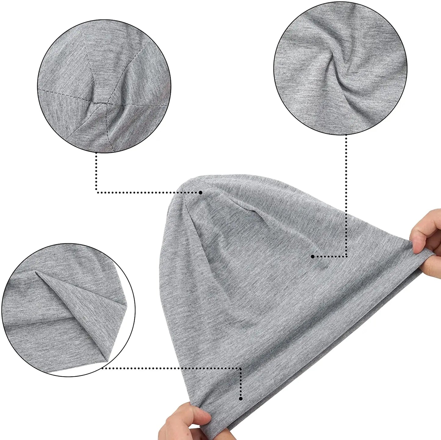 1 Pack Slouchy Beanie Hip-Hop Soft Lightweight Running Beanie Adult Dwarf Hats Chemo Cap for Men Women Breathability
