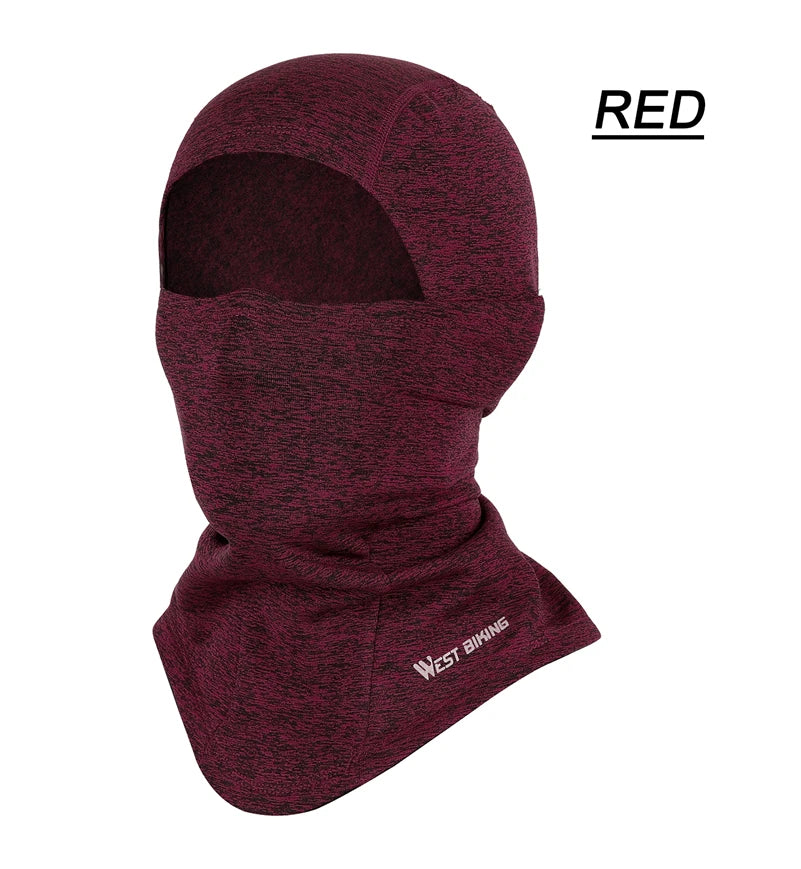 WEST BIKING Winter Cycling Scarf Fleece Keep Warm Balaclava Men Women Bicycle Hat Headwear Ski Helmet Liner Windproof Sport Cap