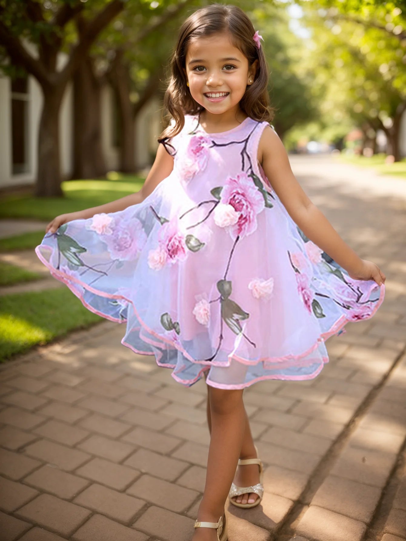 Bohemian Summer Girls Flower Dress Kids Girl Beach Dresses Chiffon Kids Dresses Floral Teenager Girls Clothes 6 8 10 12 14 Year