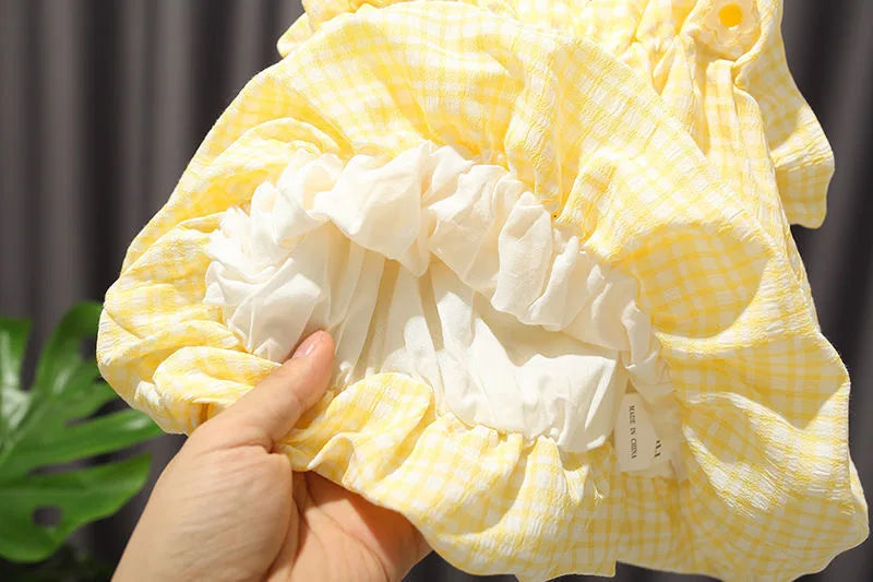 Girls Outfit Set 2022 Summer Clothing Sets Hollow Lace Suit Baby Casual Sleeveless T-shirt+Shorts Kids Clothes Sets Baby Clothes
