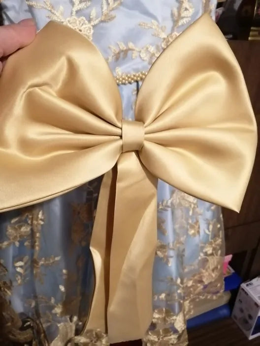 Snow White Princess Flower Dress for Baby Girls Kids Birthday Formal Gala Costumes Baby Girls Christmas Luxury Backless Clothes