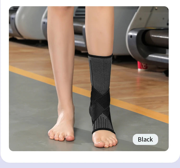 Adjustable Ankle Support Compression Ankle Brace Protector for Running Soccer Basketball Nylon Knitted Bandage Ankle Strap