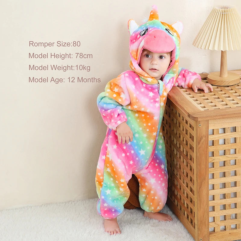 MICHLEY NEW Halloween Blue Dragon Baby Rompers Winter Costume Clothes Cartoon Jumpsuit Bodysuits Overall For Girl Boy Bebe 2-36M