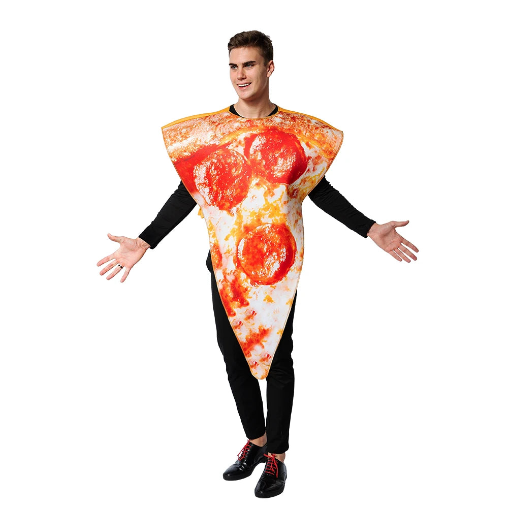 Adult Funny Pizza Costume Halloween Food Cosplay Family Group Outfits Carnival Easter Purim Fancy Dress