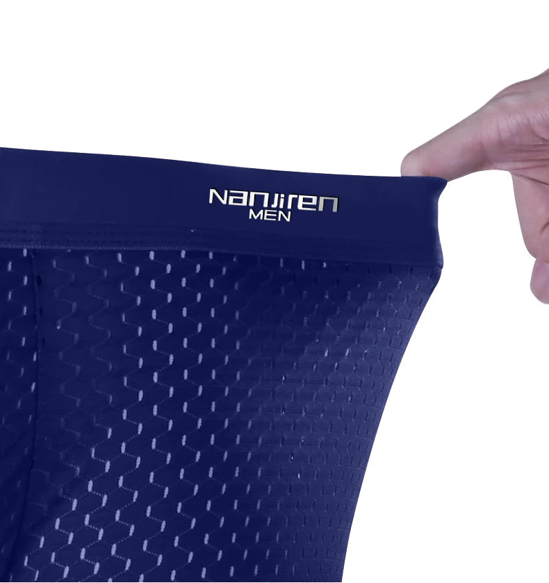 Men Panties Male Underpants Man Pack Shorts Boxers Underwear Slip Homme Calzoncillos Bamboo Hole U Convex Pouch Large Size 5XL