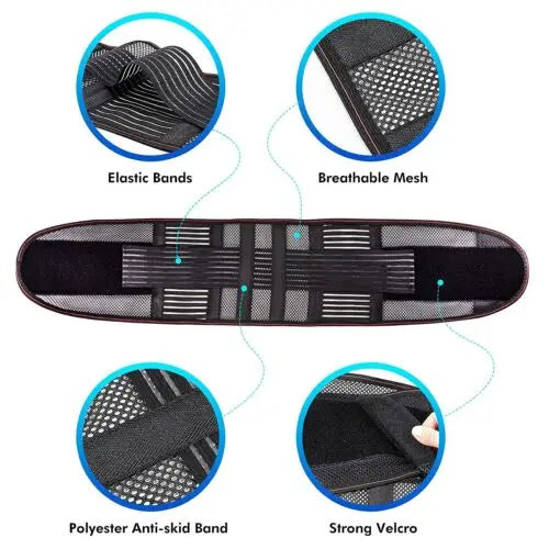 Back Support Belt for Men Women Lumbar Braces Orthopedic Protection Spine Support Belt Pain Relief Brace Waist Trainer Corset