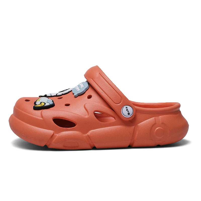 2023 New Girls Clogs Children Sandals 6-12 Years Kids Casual Summer Shoes Sports Soft Thick Sole Slippers for Girl