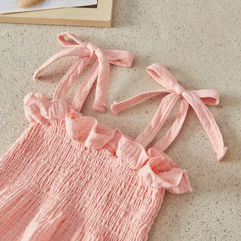 Suefunskry Toddler Girls 2Pcs Outfits Solid Color Sleeveless Camisole and Elastic Pants Set Baby Summer Clothes 6M-3Y