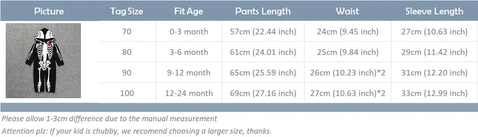 Baby Boy Clothes Funny Skeleton Halloween Costume Long Sleeve Romper Hooded Jumpsuit Zipper Front Open Halloween Clothes