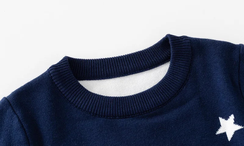 New Year Kid Sweater Long Sleeve Cartoon Print Deer Casual Loose Pullover Knitwear Baby Girl Boy Sweater Christmas Child Clothes