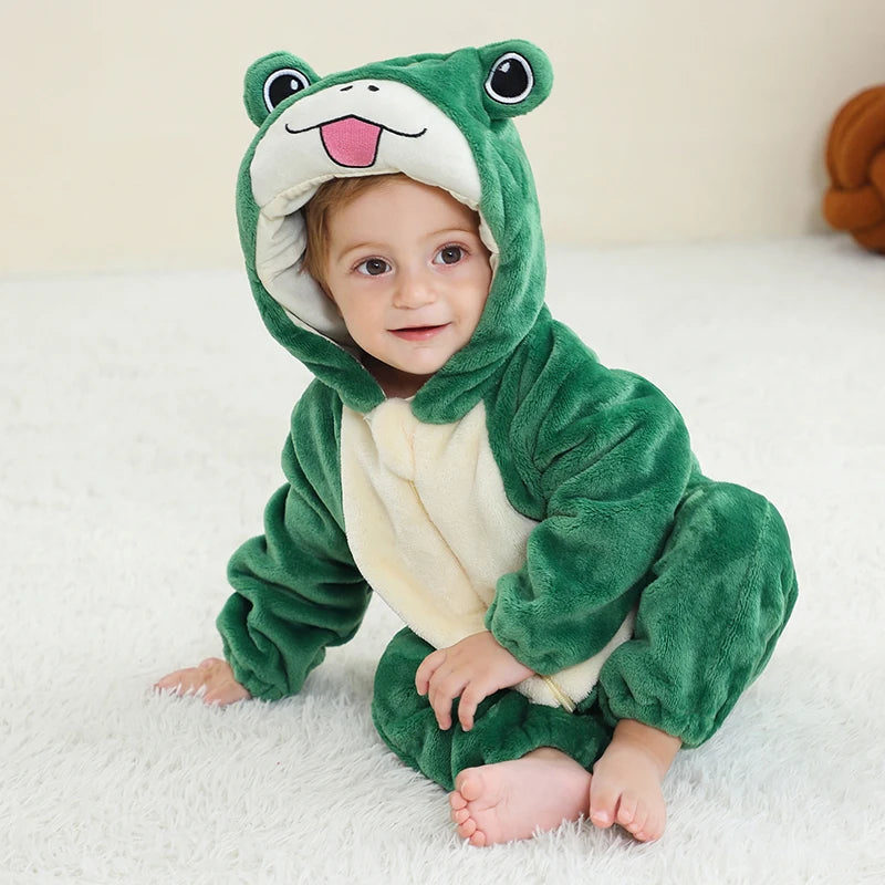 MICHLEY NEW Halloween Blue Dragon Baby Rompers Winter Costume Clothes Cartoon Jumpsuit Bodysuits Overall For Girl Boy Bebe 2-36M