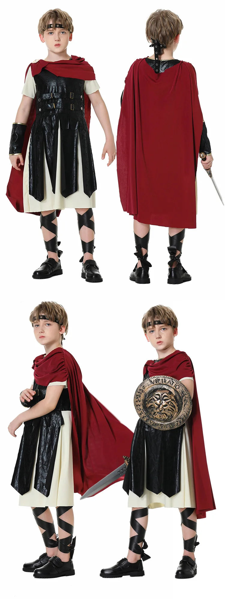 Sparda Soldier Cosplay Costume Halloween Family Set Festival Outfit Fancy Roman Gladiators Playsuit For Adult Kid Carnival Party