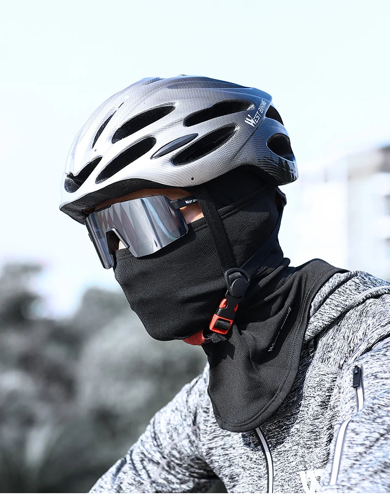 WEST BIKING Winter Cycling Scarf Fleece Keep Warm Balaclava Men Women Bicycle Hat Headwear Ski Helmet Liner Windproof Sport Cap