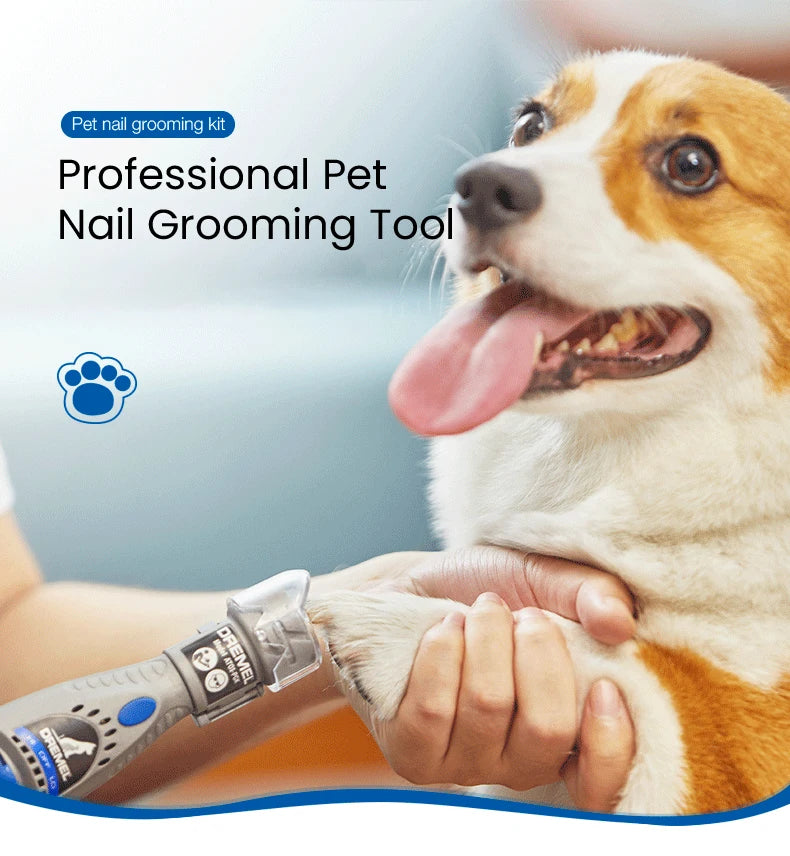 Dremel 7020 PGK Pet Nail Grinder Quiet Electric Dog Nail File Care Set Safety Dog Nail Clippers Trimmers Tools Battery Powered