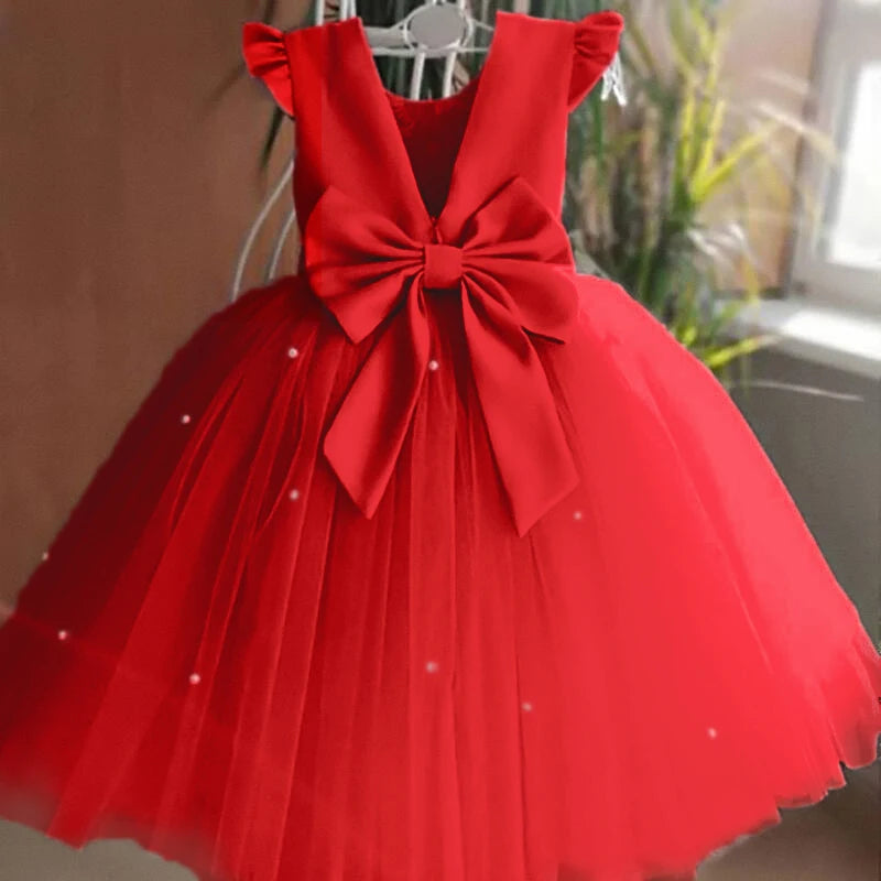 2023 Girls Baby Summer Dress Wedding Birthday Party Fluffy Lace Dress 1-5 Y Toddler Dress Elegant Tutu Vestidos Kids Clothes