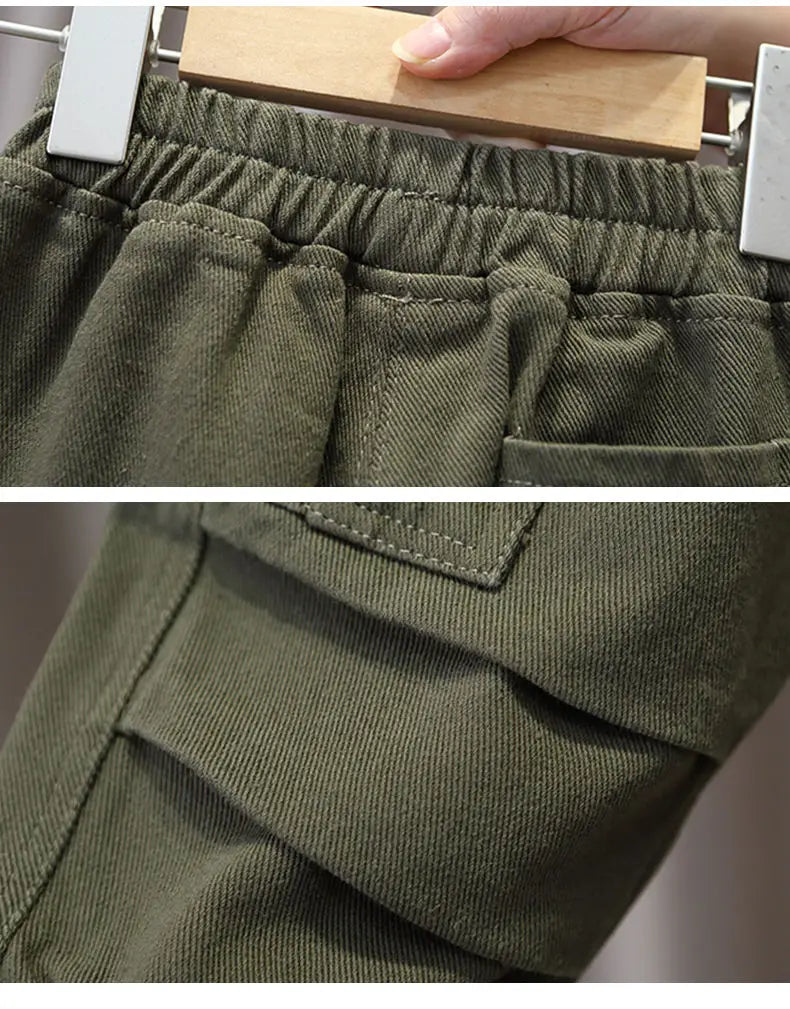 Spring and Autumn Kids Boys Pants 2023 New style Children's Handsome Cargo pants Cotton Boys Baby Casual Pants