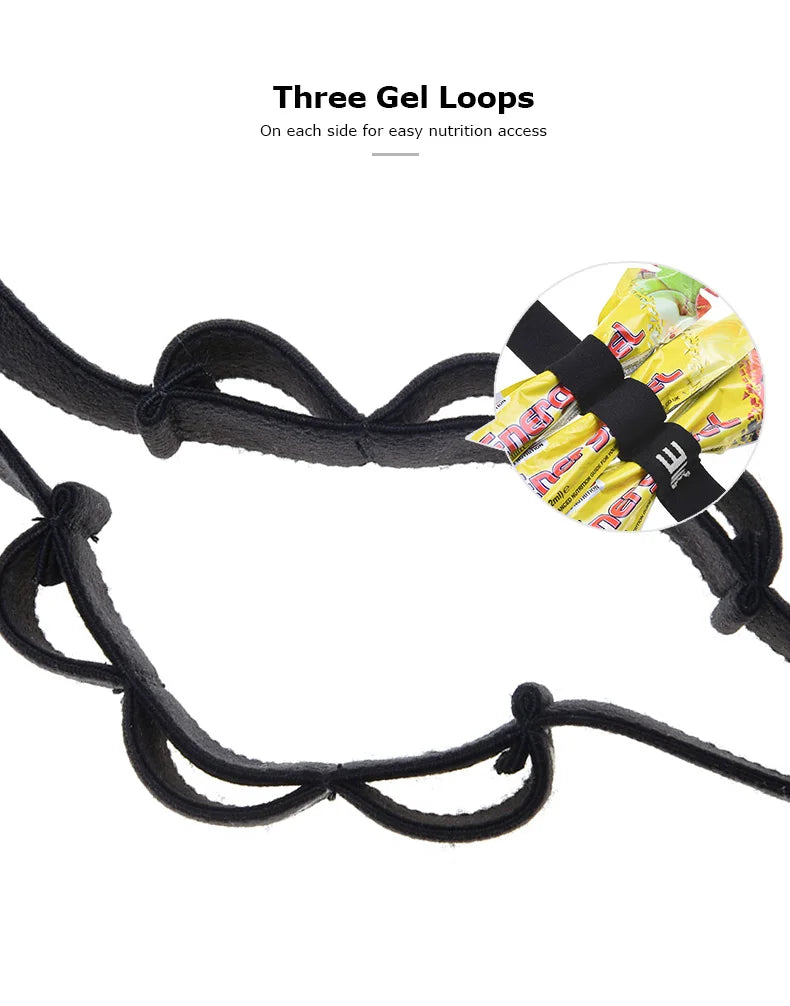 AONIJIE Unisex E4076 Running Race Number Belt Waist Pack Bib Holder for Triathlon Marathon Race Cycling Motor with 6 Gel Loops