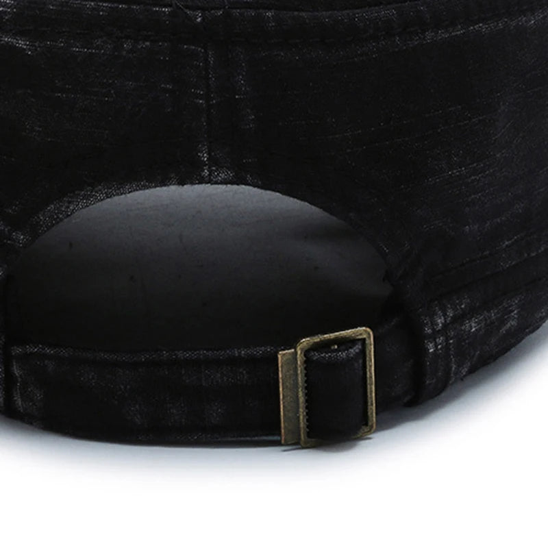 2023 New Men Women Army Hat Washed Cotton Military Hats Cadet Style Cambat Caps Adjustable Flat Top Cap Spring Summer Sun Hat