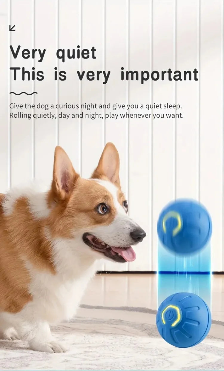 1-10PCS Smart Dog Toy Ball Electronic Interactive Pet Toy Moving Ball USB Automatic Moving Bounce Suitable for Puppy Gift