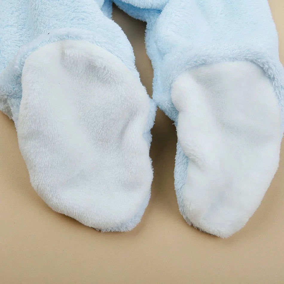 Autumn Winter Baby Rompers Baby Girl Boy Clothes Fleece Animal Bear Bunny Sheep Newborn Jumpsuits Infant Halloween Costume 0-12M