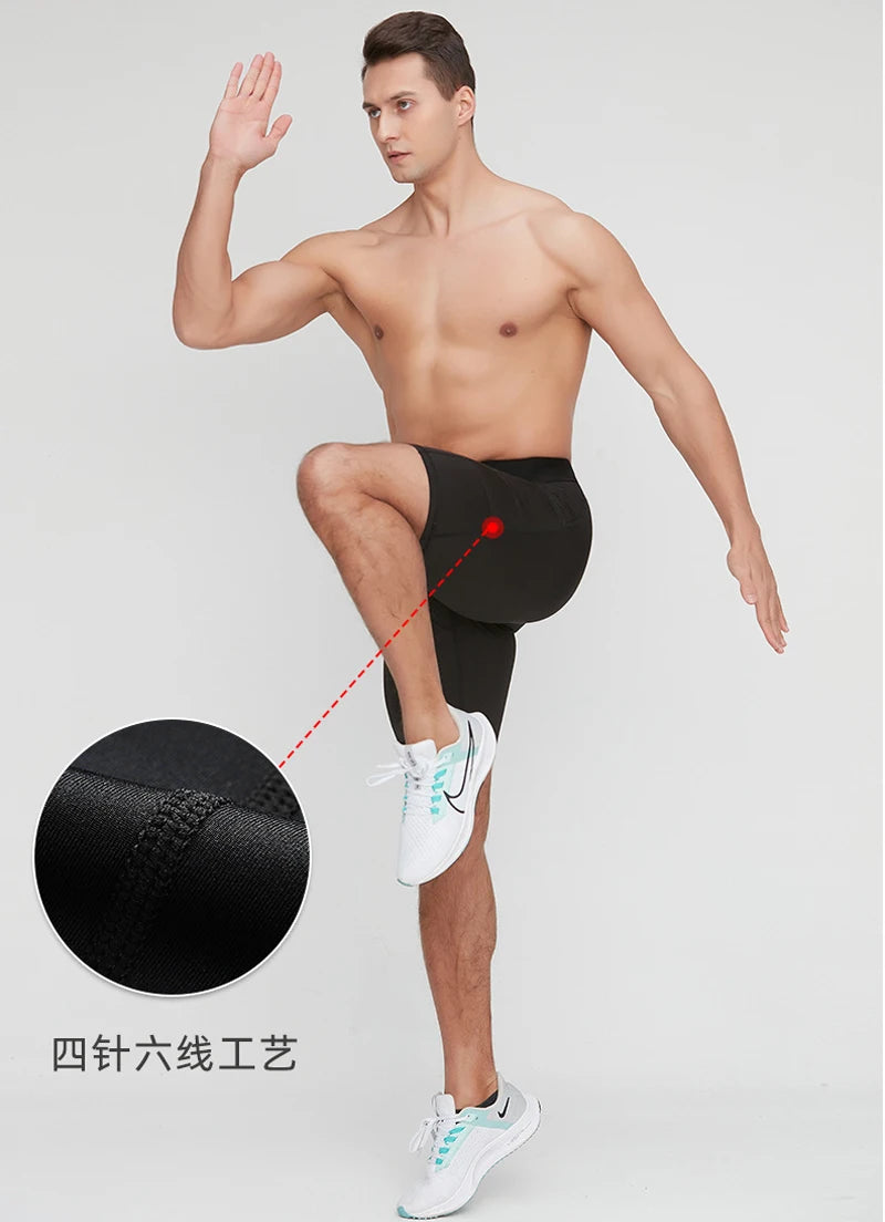 Compression Shorts Men Fitness Leggings Short Pants Sportswear Men Solid Bodybuilding Training Tights Shorts Men Running Shorts