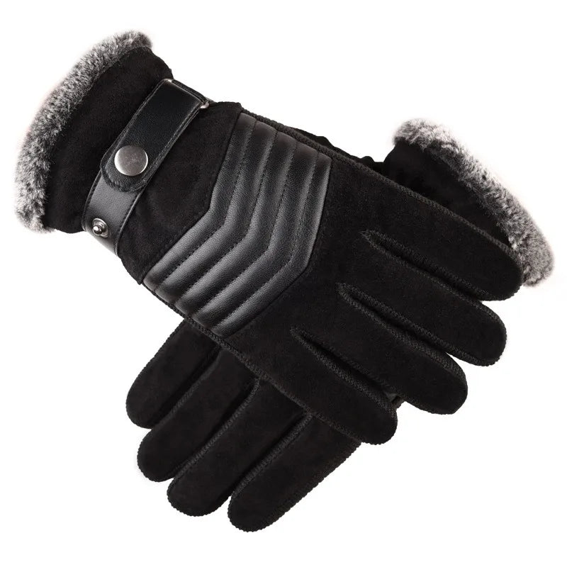Touch Screen Winter Warm Men's Gloves Genuine Leather Casual Gloves Mittens for Men Outdoor Sport Full Finger Glove