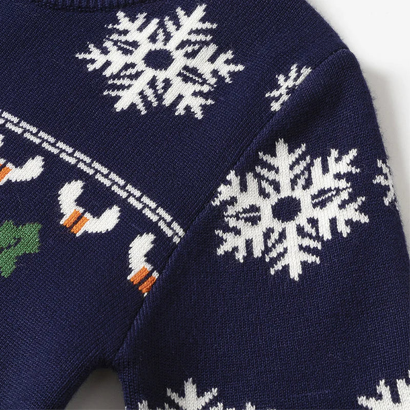 2024 Christmas Sweaters Autumn Winter Kids Warm Pullover Baby Cartoon Knitted Sweaters Children Clothes Boy Girl Xmas Jumper