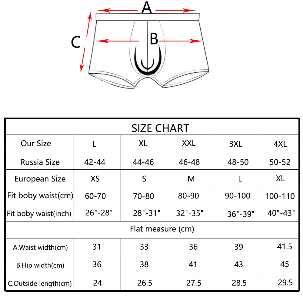 Men Panties Male Underpants Man Pack Shorts Boxers Underwear Slip Homme Calzoncillos Bamboo Hole U Convex Pouch Large Size 5XL